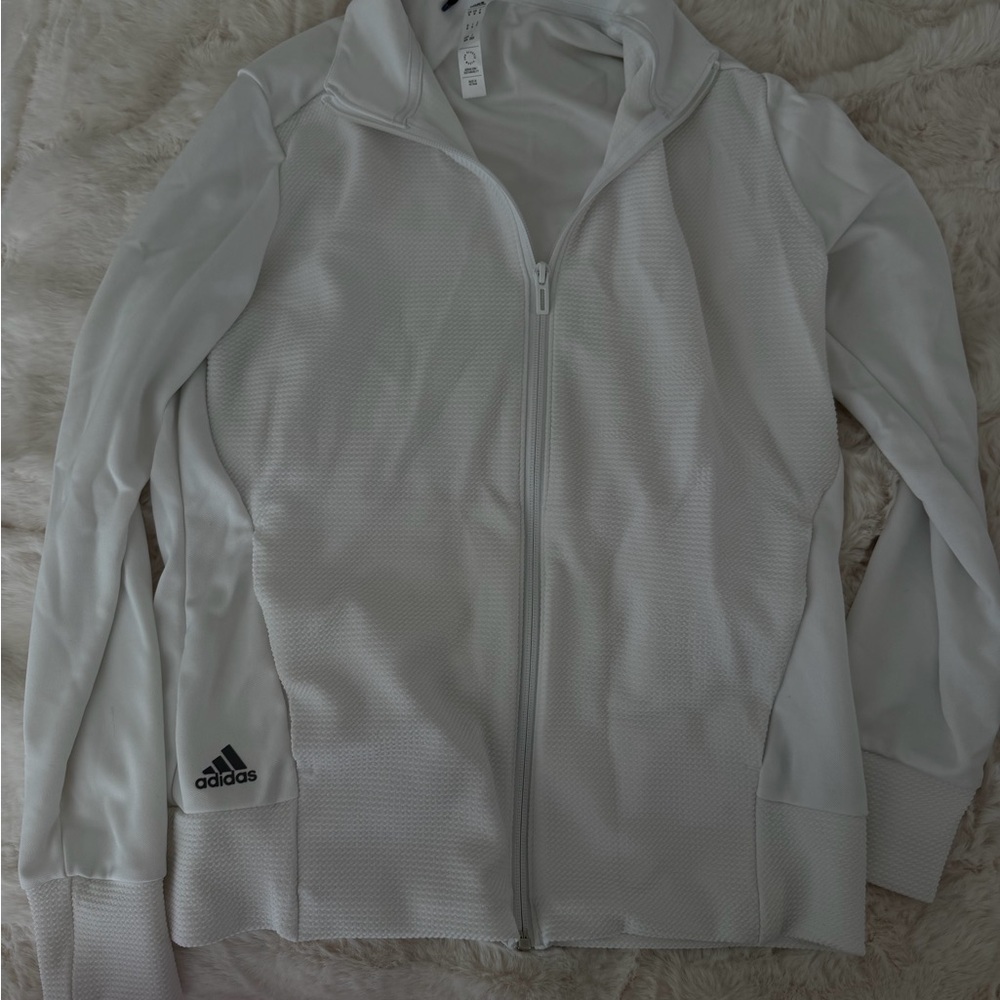 Adidas Women's White Zip up Jacket